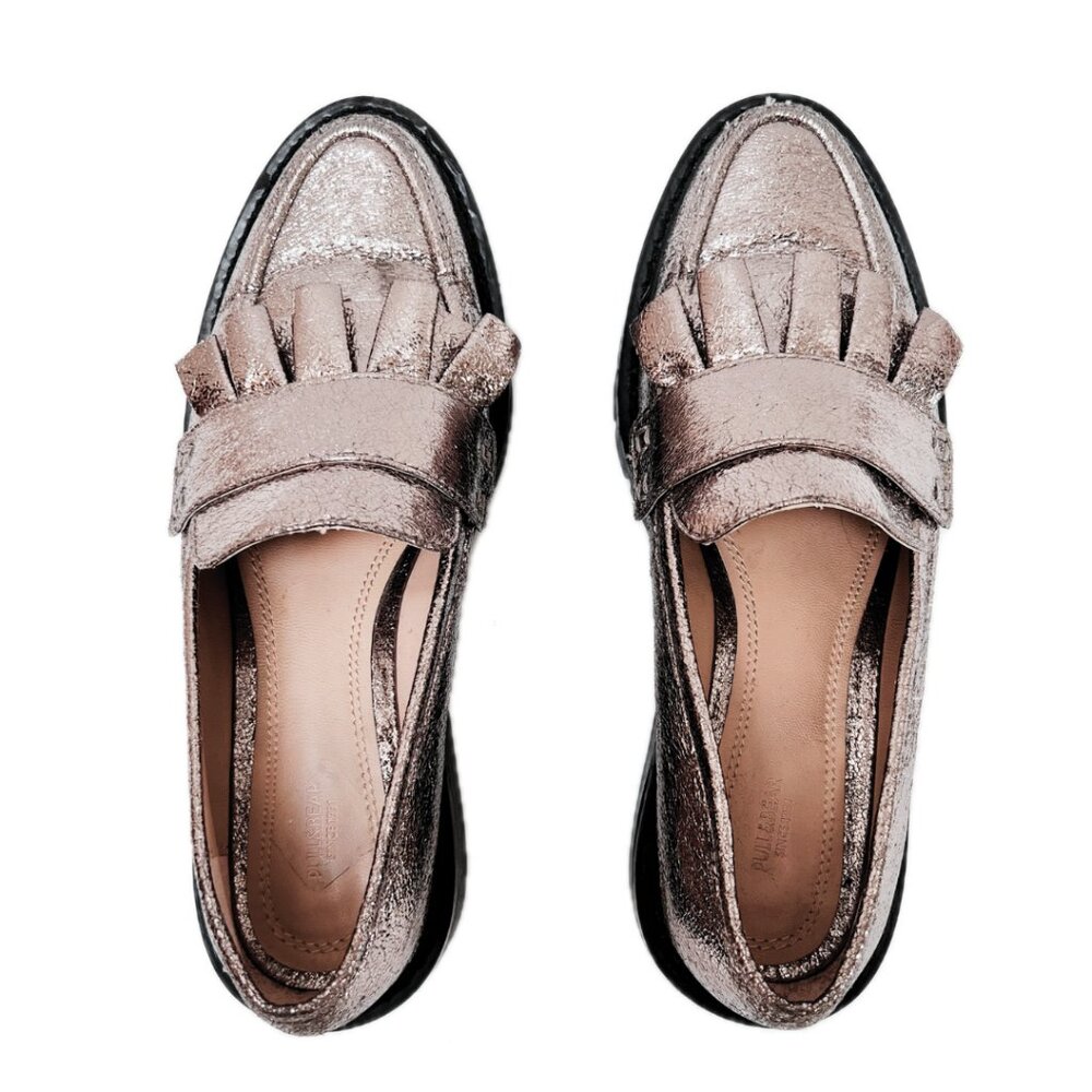 Pull & Bear Metallic Loafer Flats Size 6.5